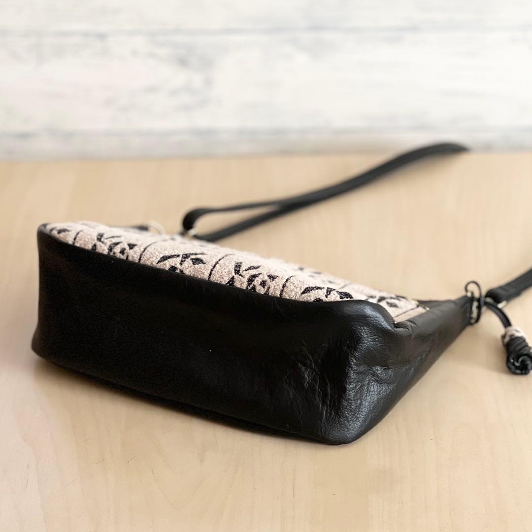 本革&Lulu beigeショルダーバッグ　RB512-132