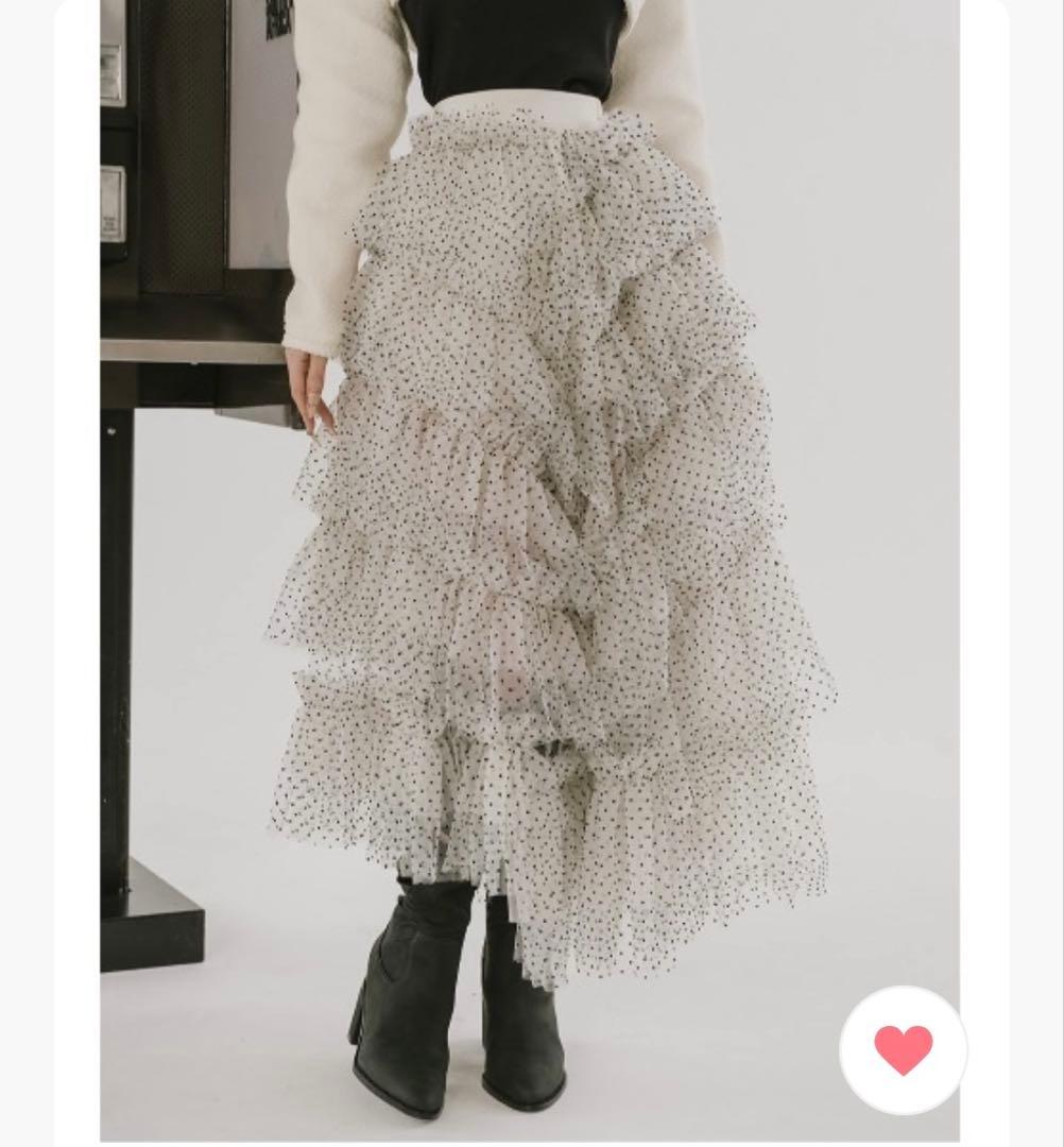 【Darich】ボリュームアシメチュールロングスカート