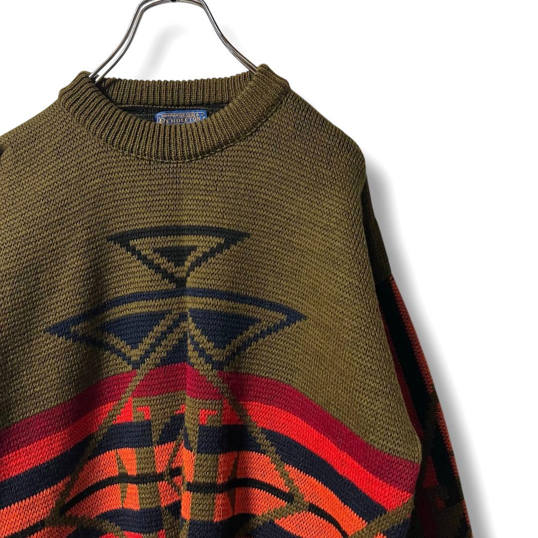 サーファー様 極美品♦️70s/USA製♦️PENDLETON ネイティブ柄 ニット