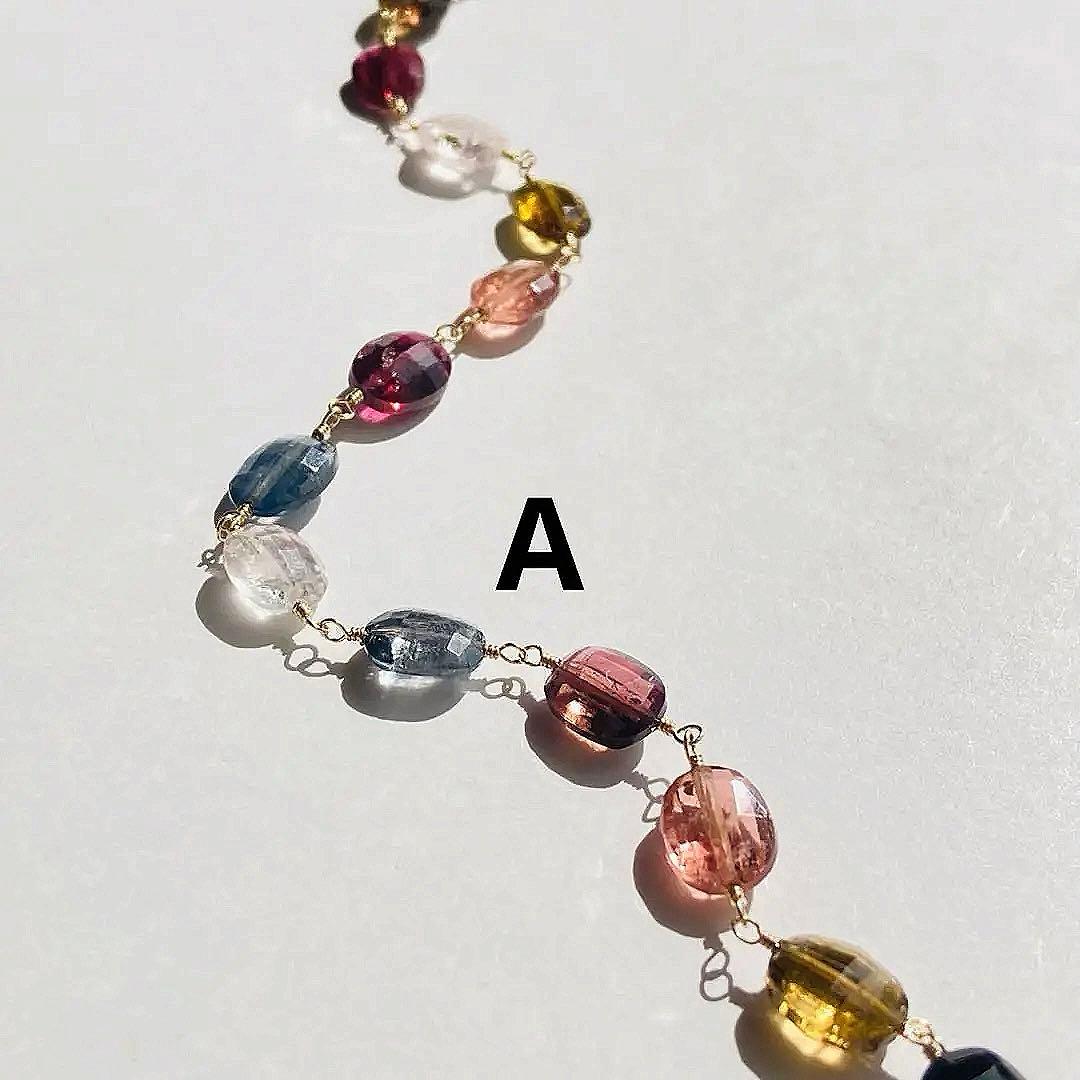 天然石ピアス 14kgf トルマリン 8ミリ