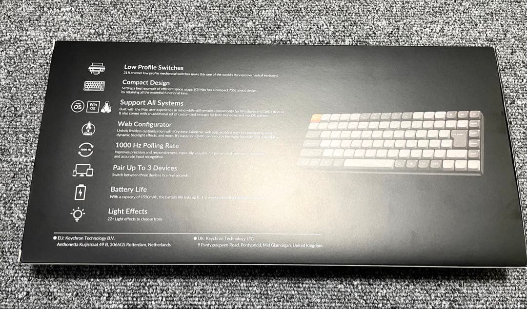 Keychron K3 Max ワイヤレス・カスタムメカニカルキーボード 新品