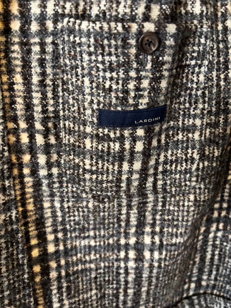J*s様 LARDINI チェック柄 ロングコート　46
