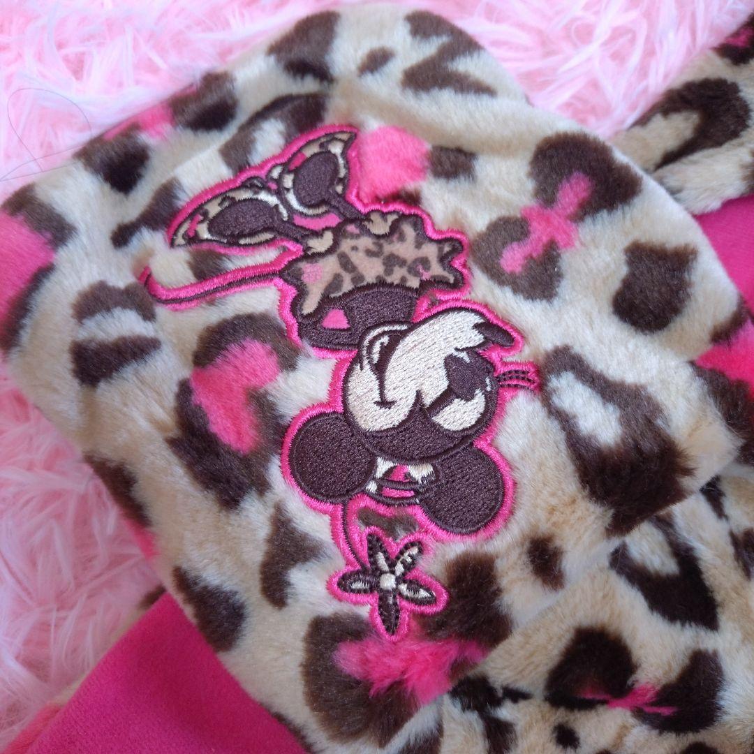 ミニー・マウス ヒョウ柄帽子とスカーフセット