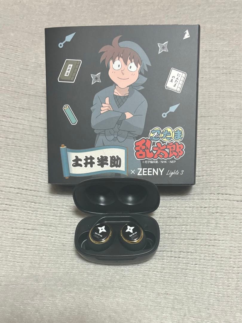 忍たま乱太郎 土井半助 イヤホン ワイヤレス充電器付き⚠️最終値下げ