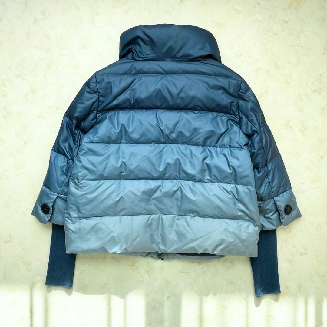 Max Mara リブ袖 2way ダウンジャケット　グラデーション　42 XL