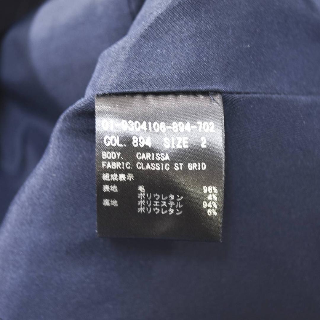 【人気】 【上質】 セオリー パンツスーツ 2 ネイビー オフィス 通勤♪