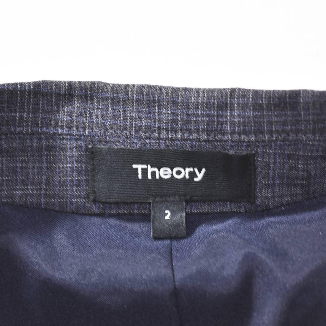 【人気】 【上質】 セオリー パンツスーツ 2 ネイビー オフィス 通勤♪