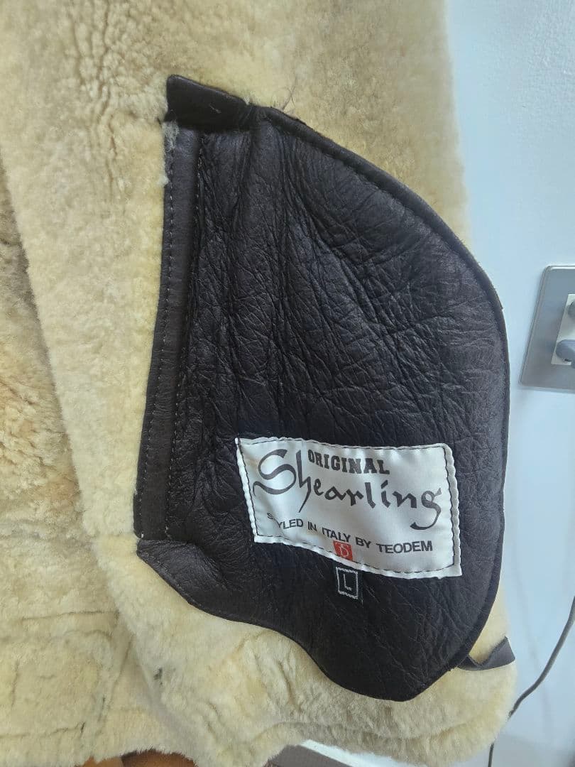 美品 B3 ムートンジャケット ダークブラウン Searling