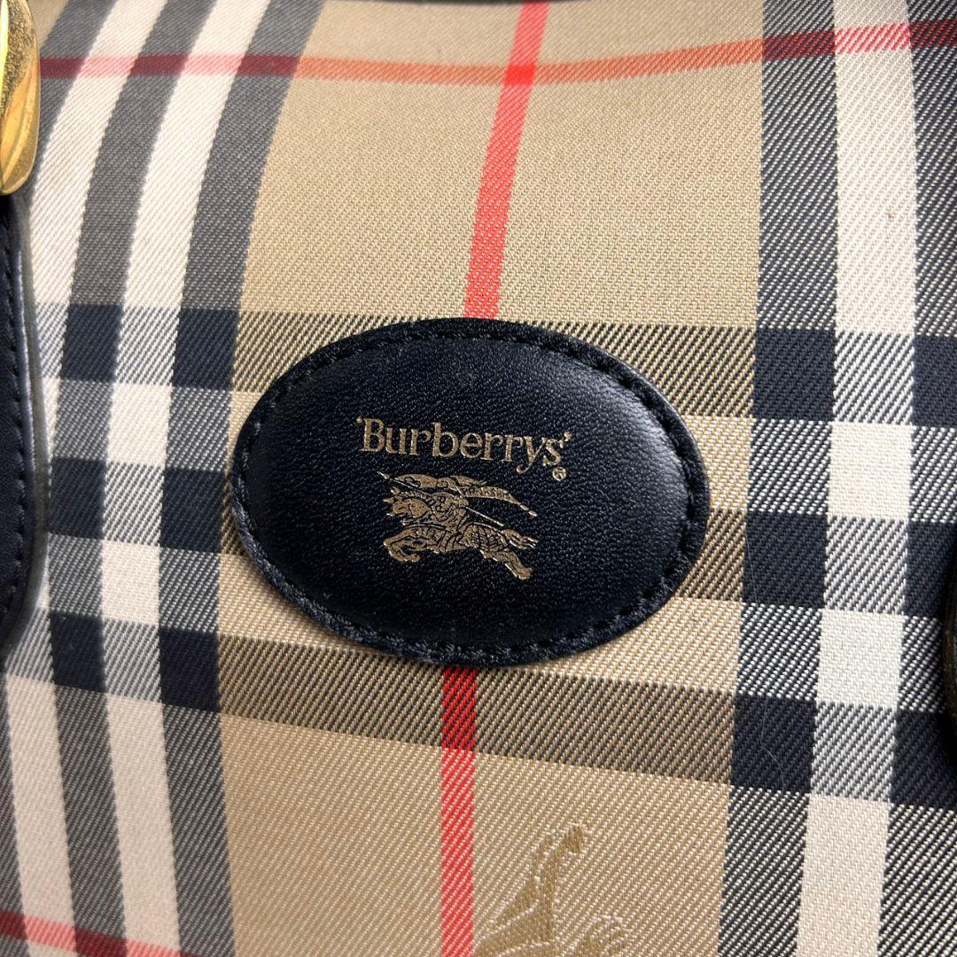 Burberry 90s ミニ ボストンバッグ ノバチェック シャドーホース