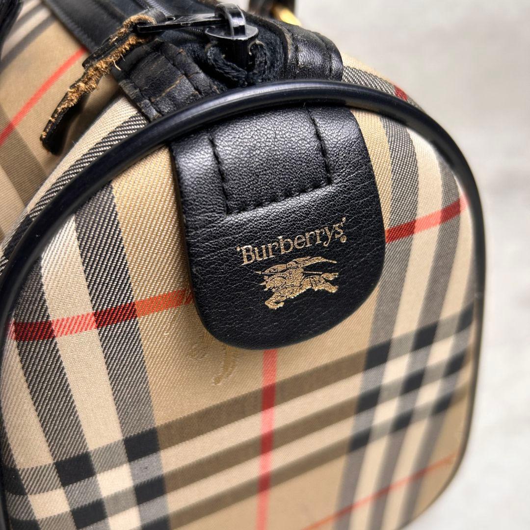 Burberry 90s ミニ ボストンバッグ ノバチェック シャドーホース