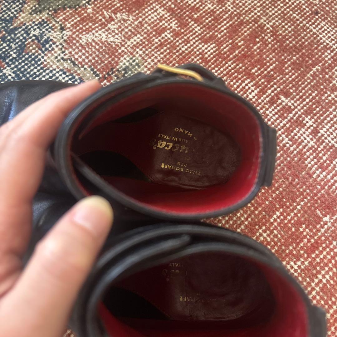 suzu様　レユッカス　ブラックレザーブーツ　24.5