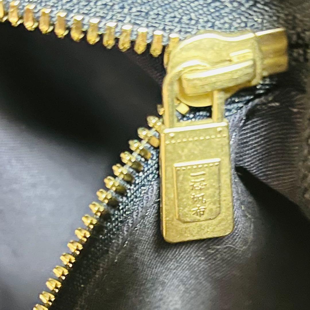 希少★一澤帆布製　ネイビー トートバッグ 外ポケット付