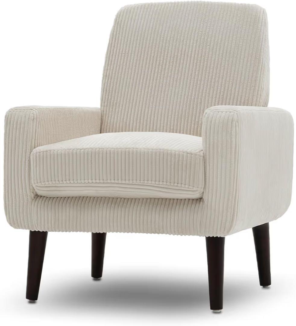 新品ソファー座椅子コーデュロイソファ白色1人掛けソファー着脱可能 フロアソファ
