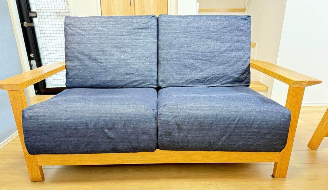 無印良品 ソファ本体木製フレーム ウレタンポケットコイル 2シーター