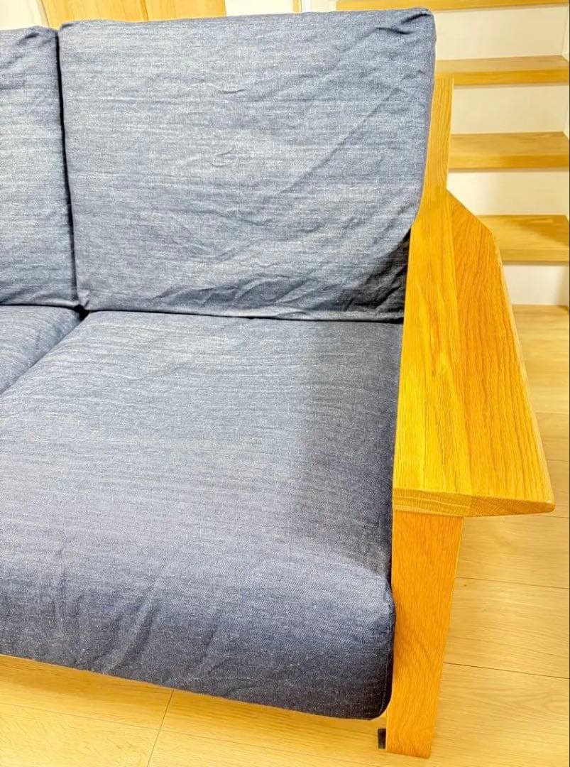 無印良品 ソファ本体木製フレーム ウレタンポケットコイル 2シーター