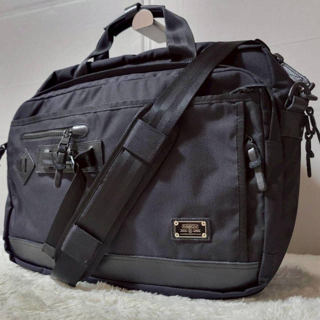 美品✨　AS2OV アッソブ ビジネスバッグ メンズ 大容量 2WAY 多機能
