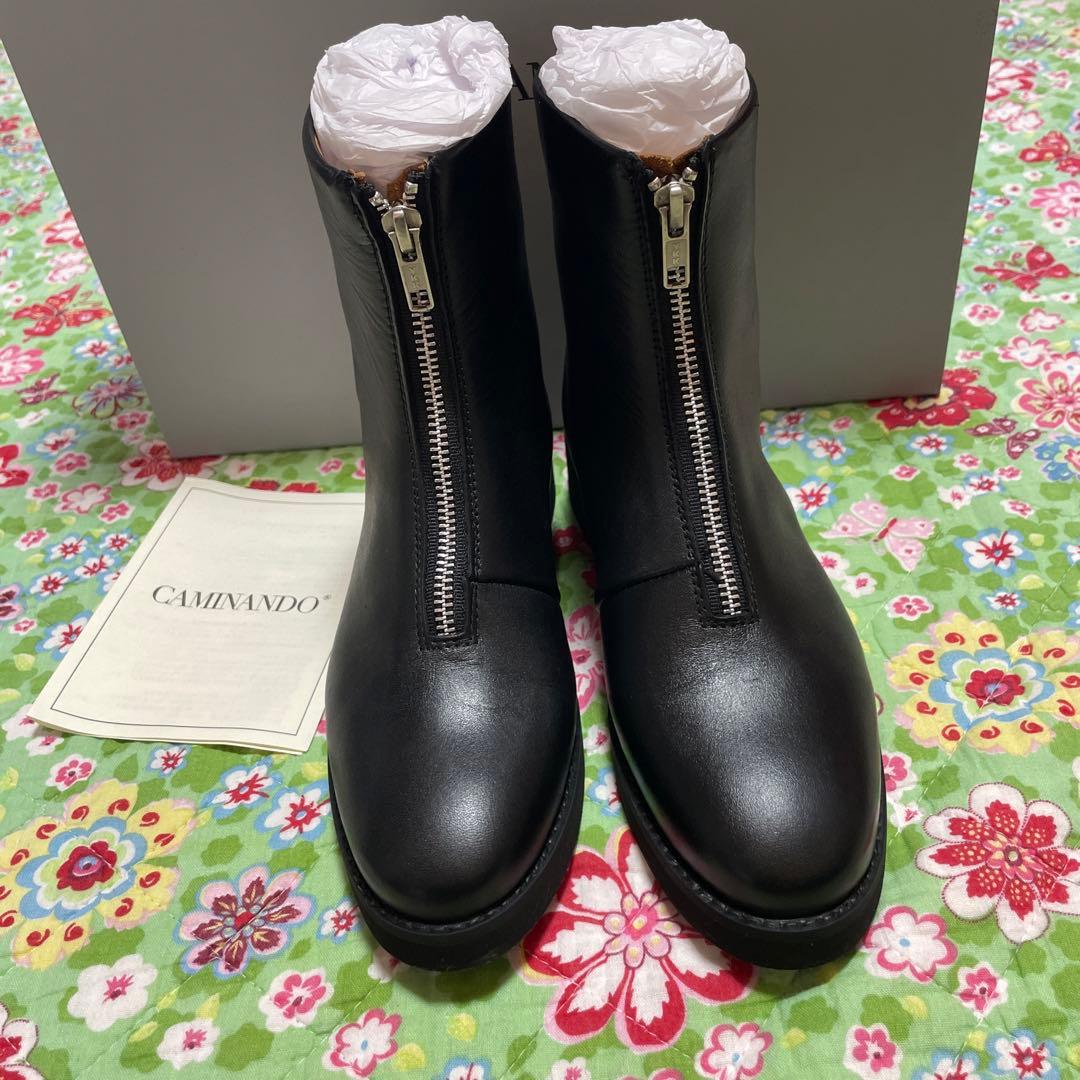 Caminando ブラックレザーブーツ