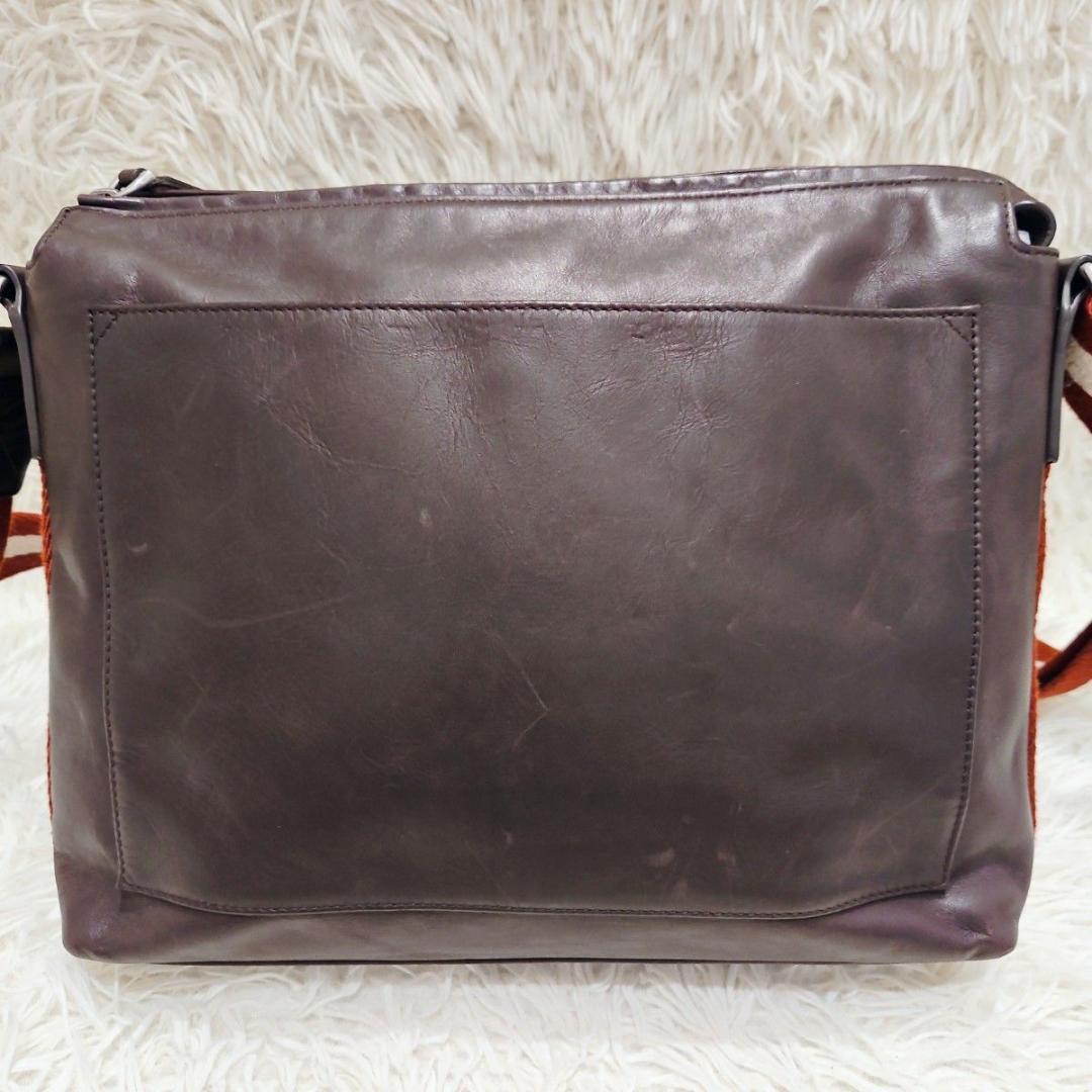 美品 バリー ショルダーバッグ メッセンジャバッグ クロスボディ トレスポ 茶