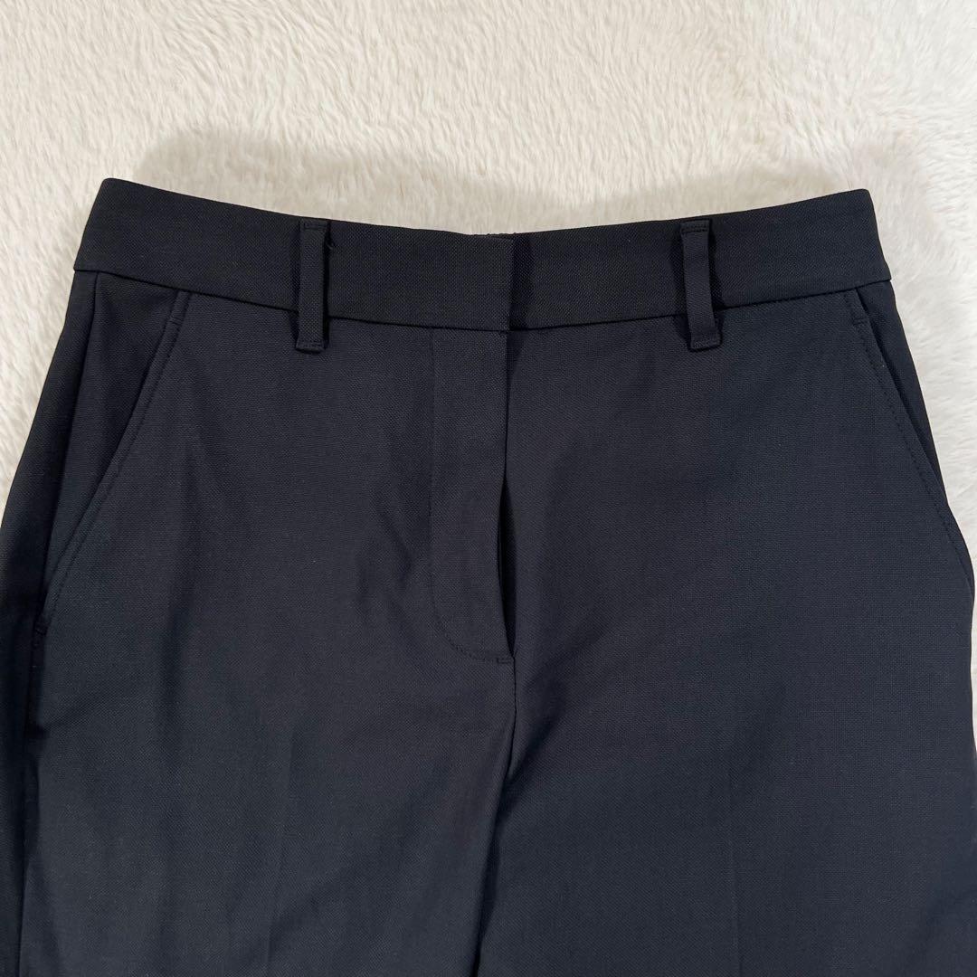 美品✨プラステ ノーカラージャケット パンツスーツ セットアップ ネイビー XS