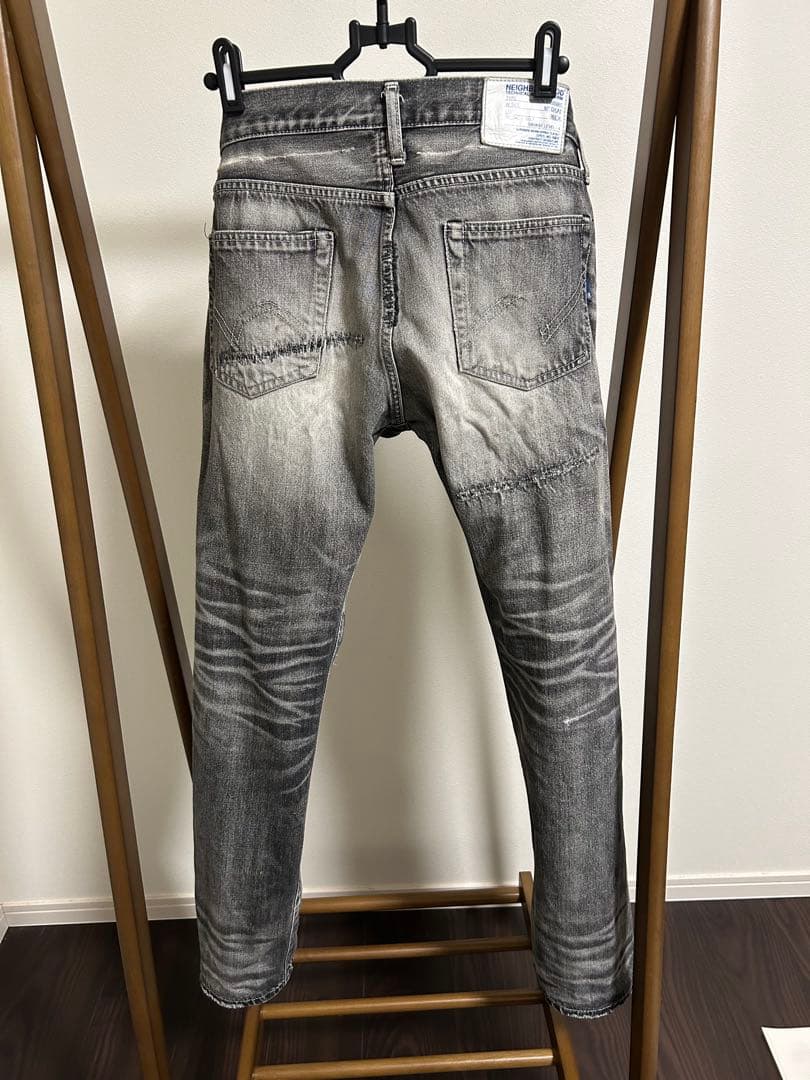 ネイバーフッド　サベージ　ナローストレート ブラックデニム サイズM