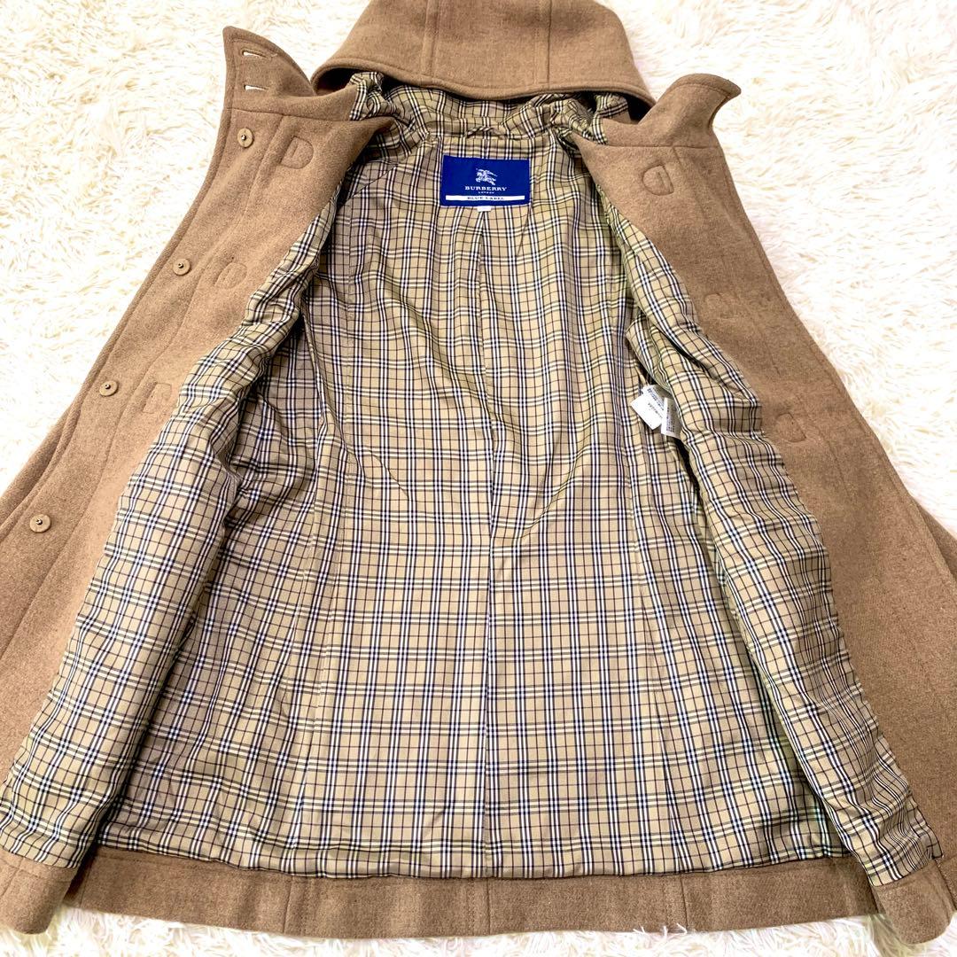 美品✨人気 バーバリーブルーレーベル ダッフルコート ノバチェック 38 ロゴ
