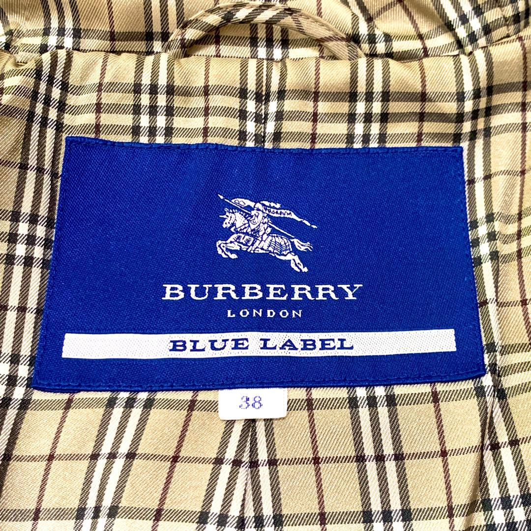美品✨人気 バーバリーブルーレーベル ダッフルコート ノバチェック 38 ロゴ