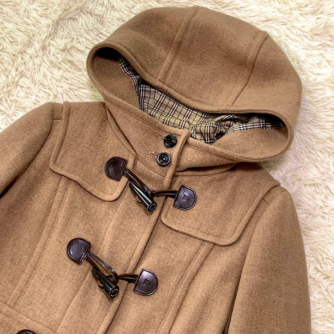 美品✨人気 バーバリーブルーレーベル ダッフルコート ノバチェック 38 ロゴ