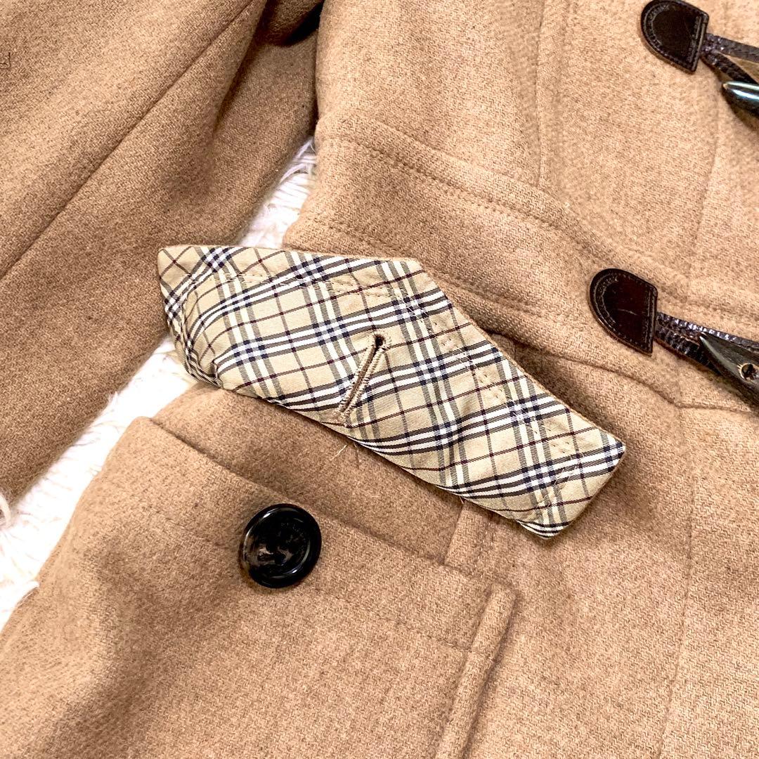美品✨人気 バーバリーブルーレーベル ダッフルコート ノバチェック 38 ロゴ