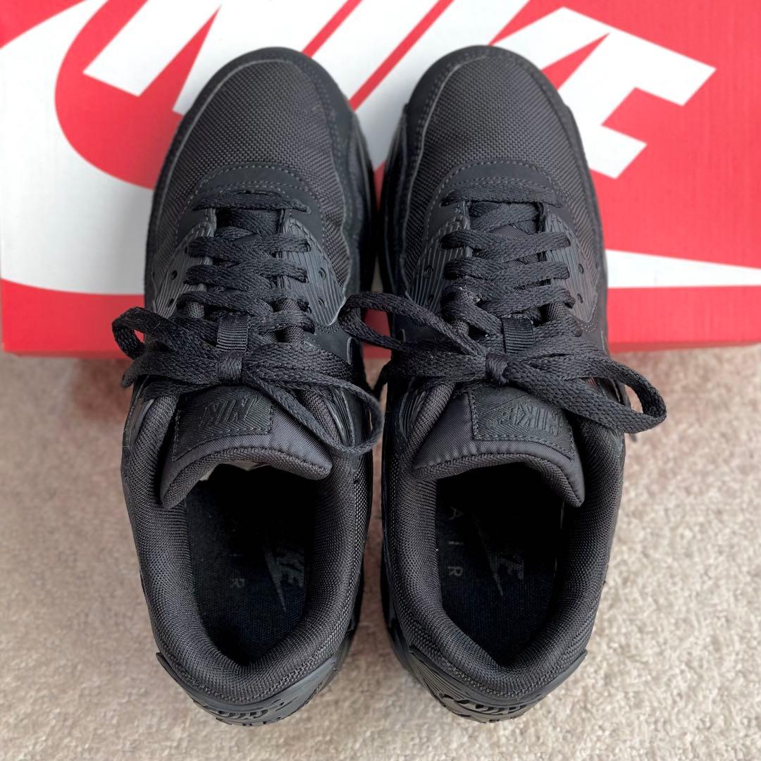 【美品】NIKE ナイキ Air Max 90 / 25cm トリプルブラック