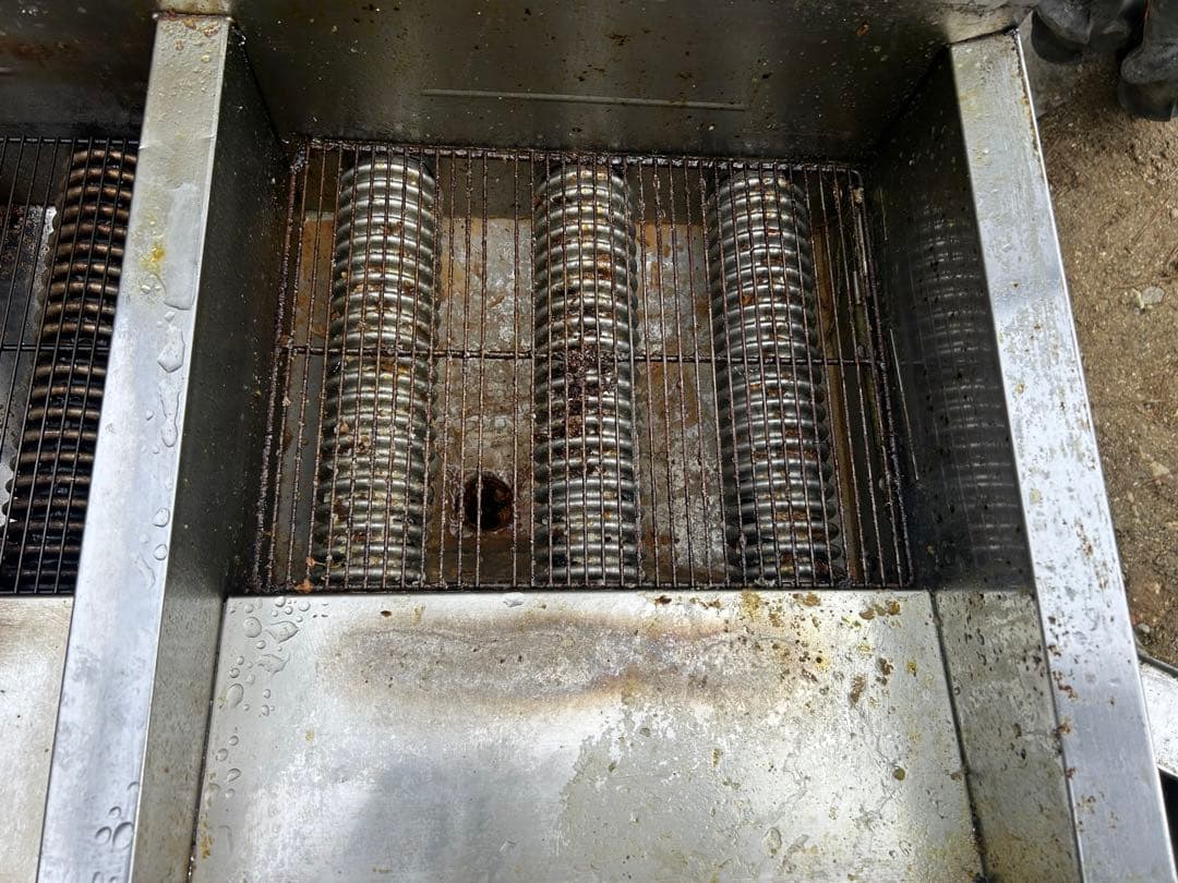 都市ガス 大型二槽式フライヤー ステンレス製　引き取り可能、大阪奈良三重配達可能