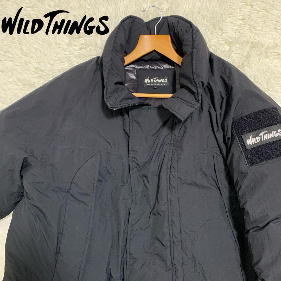 【ワイルドシングス】メンズ　モンスターパーカー　ダウンジャケット　黒　Ｌ