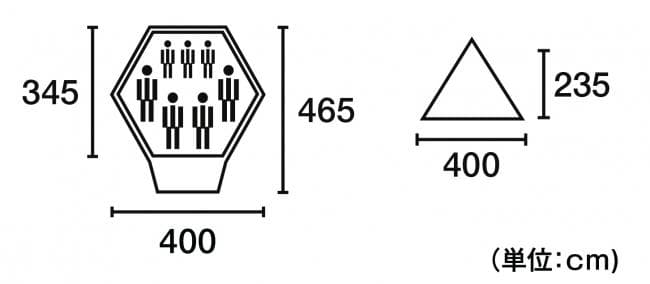 【ほぼ未使用品】LOGOS（ロゴス） ナバホEX Tepeeリビング400-AI