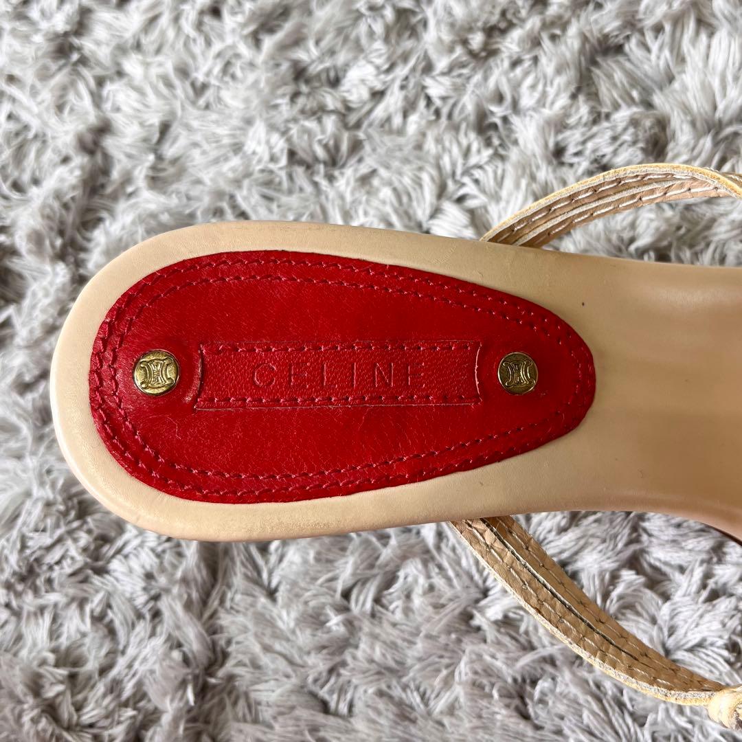 【希少】CELINE セリーヌ トリオンフ レザー サンダル ミュール 36.5