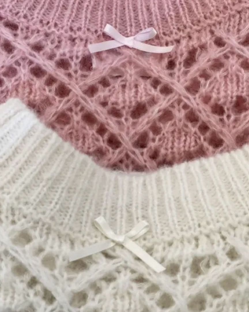 新品rosymonster ミラーモヘヤニット　ホワイト