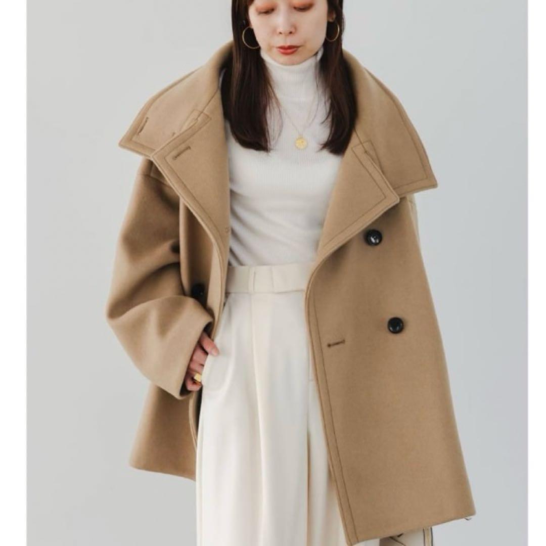 NOBLE スタンドカラーオーバーコート　キャメル　未使用