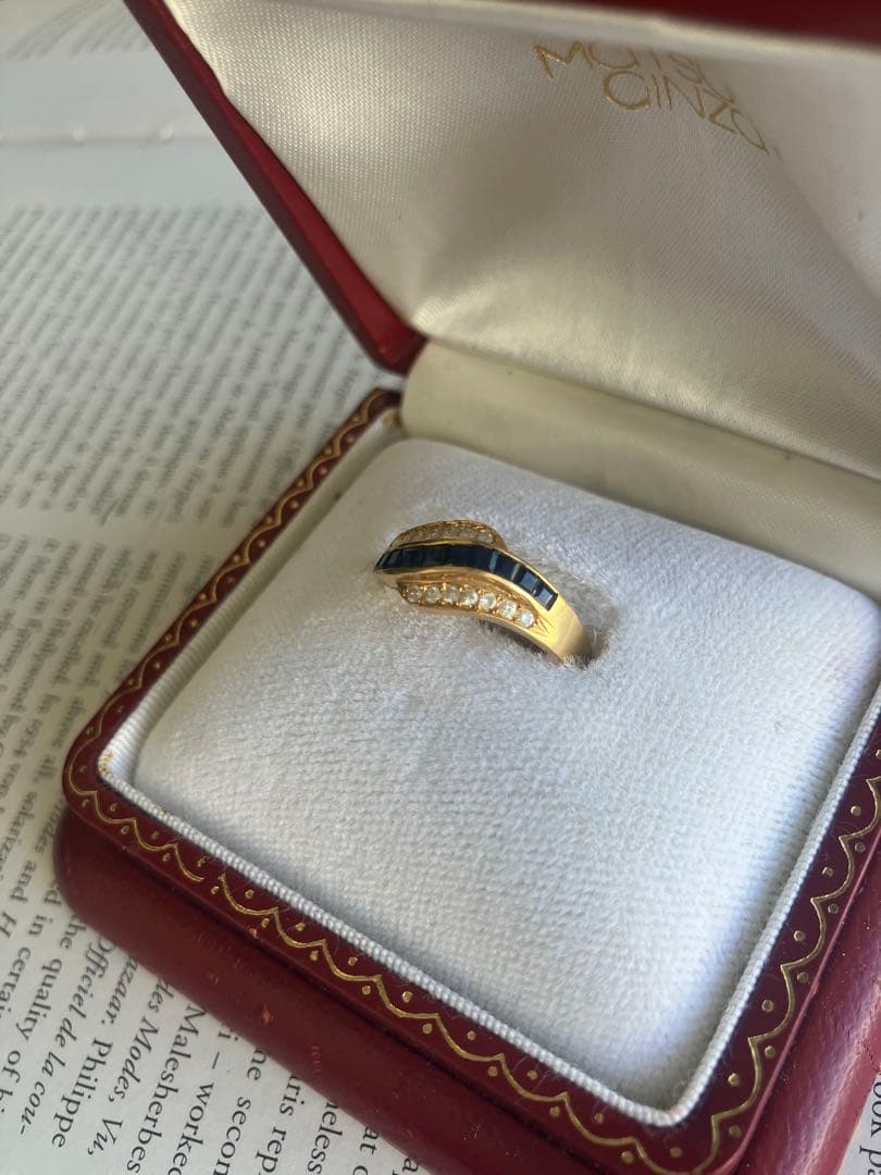 k14金とメレダイヤ　リング　日本製　日本デパートで購入。未使用品