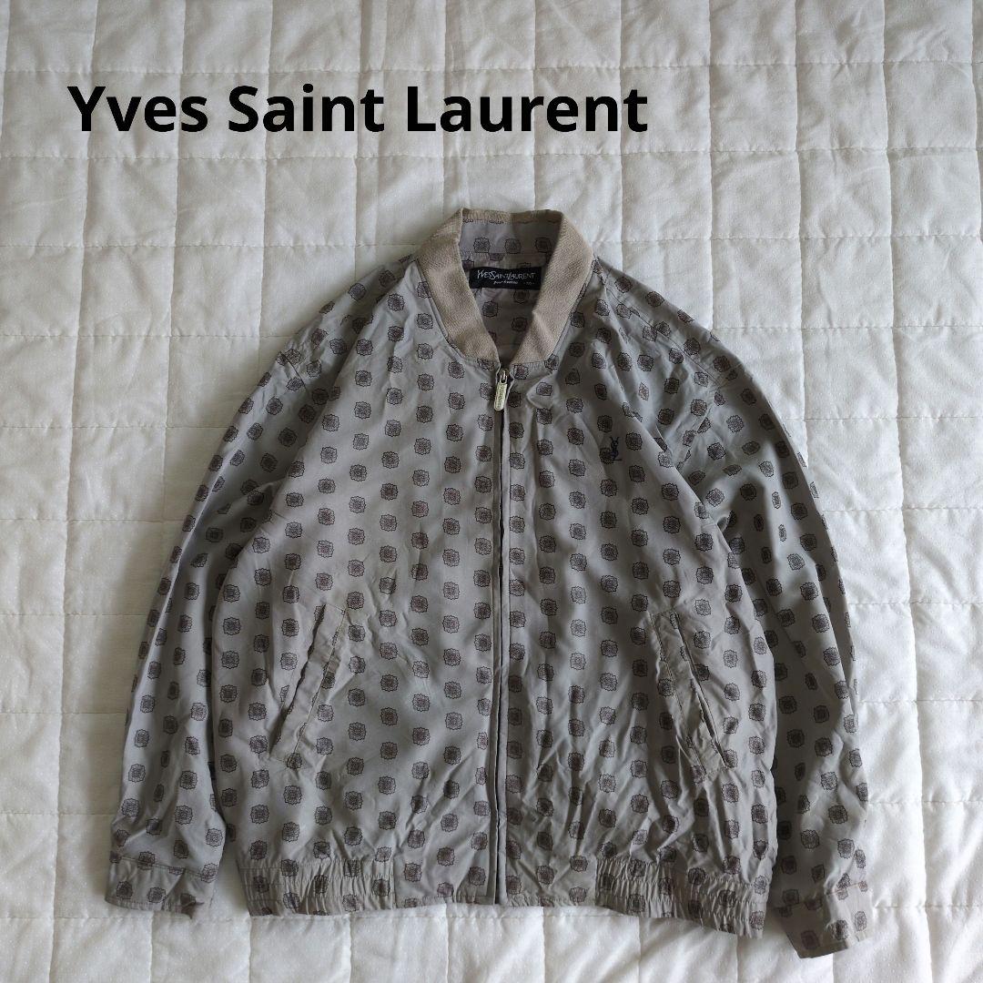 イヴサンローラン コットンジャケット　スイングトップ　総柄　ブルゾン