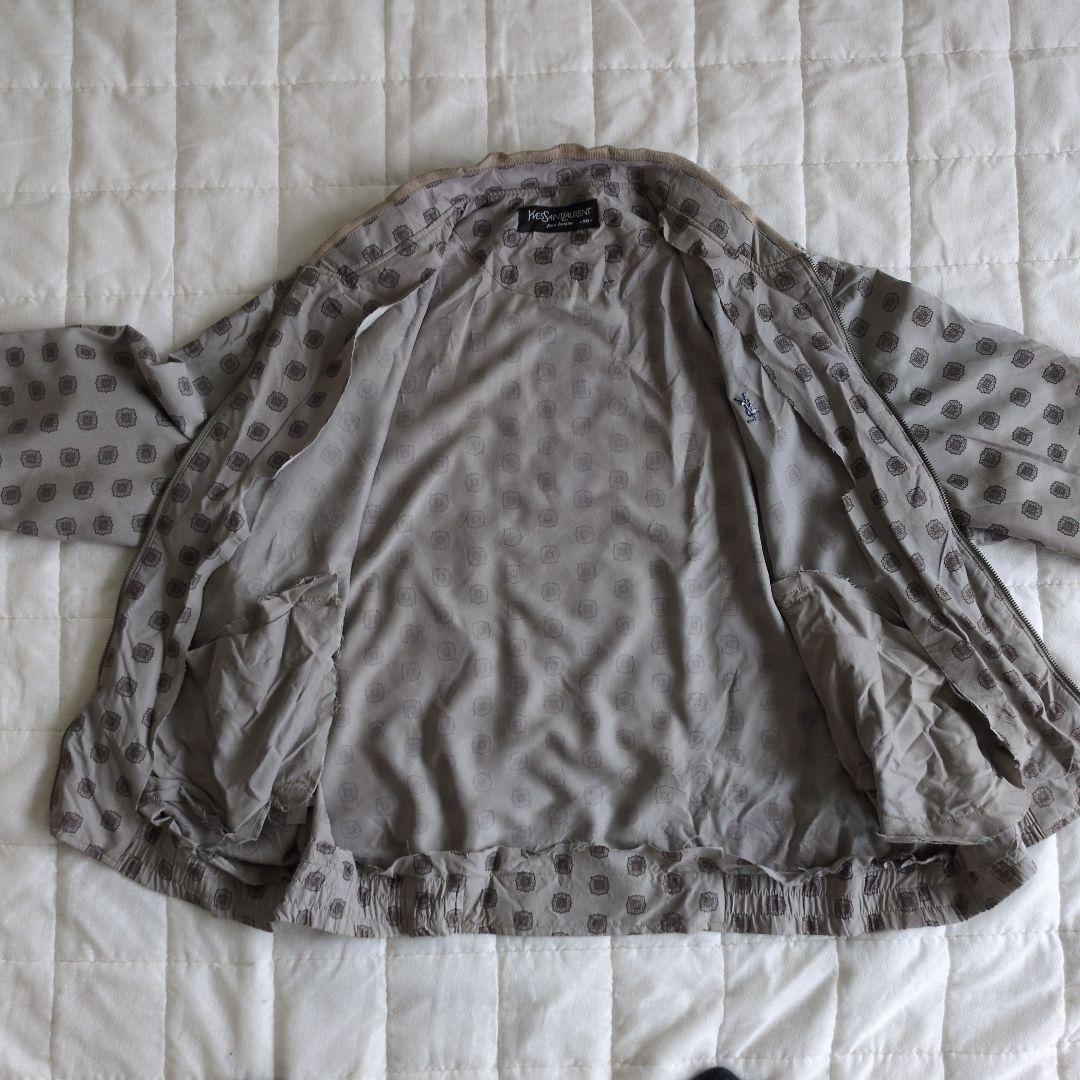 イヴサンローラン コットンジャケット　スイングトップ　総柄　ブルゾン