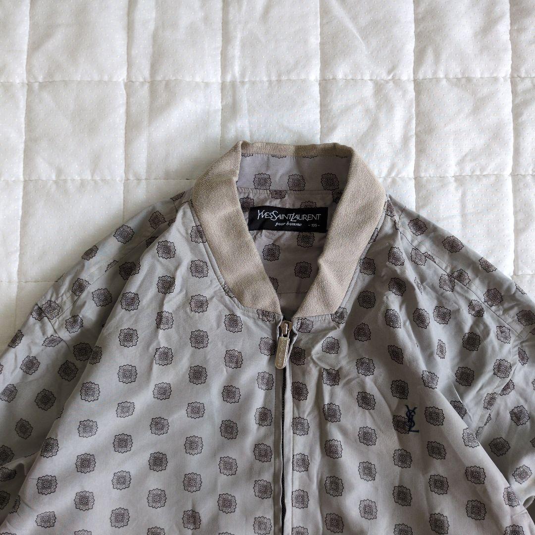 イヴサンローラン コットンジャケット　スイングトップ　総柄　ブルゾン