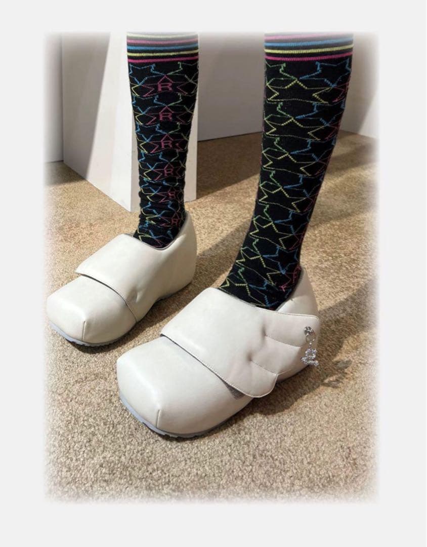 即日発送GRAPE Hotel Wings Platform Shoesホワイト