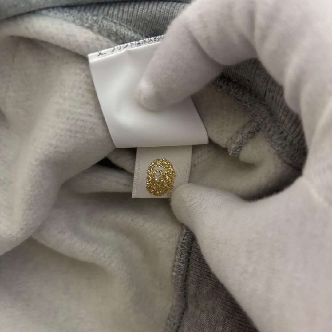 アベイシングエイプ パッチワーク スウェット L グレー　未使用品タグ付き