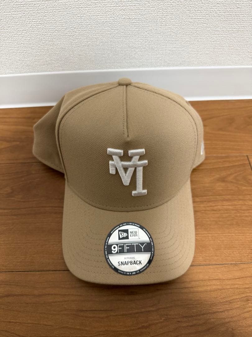 海外限定 LA ニューエラ ドジャース 逆ロゴ ベージュ9FIFTY