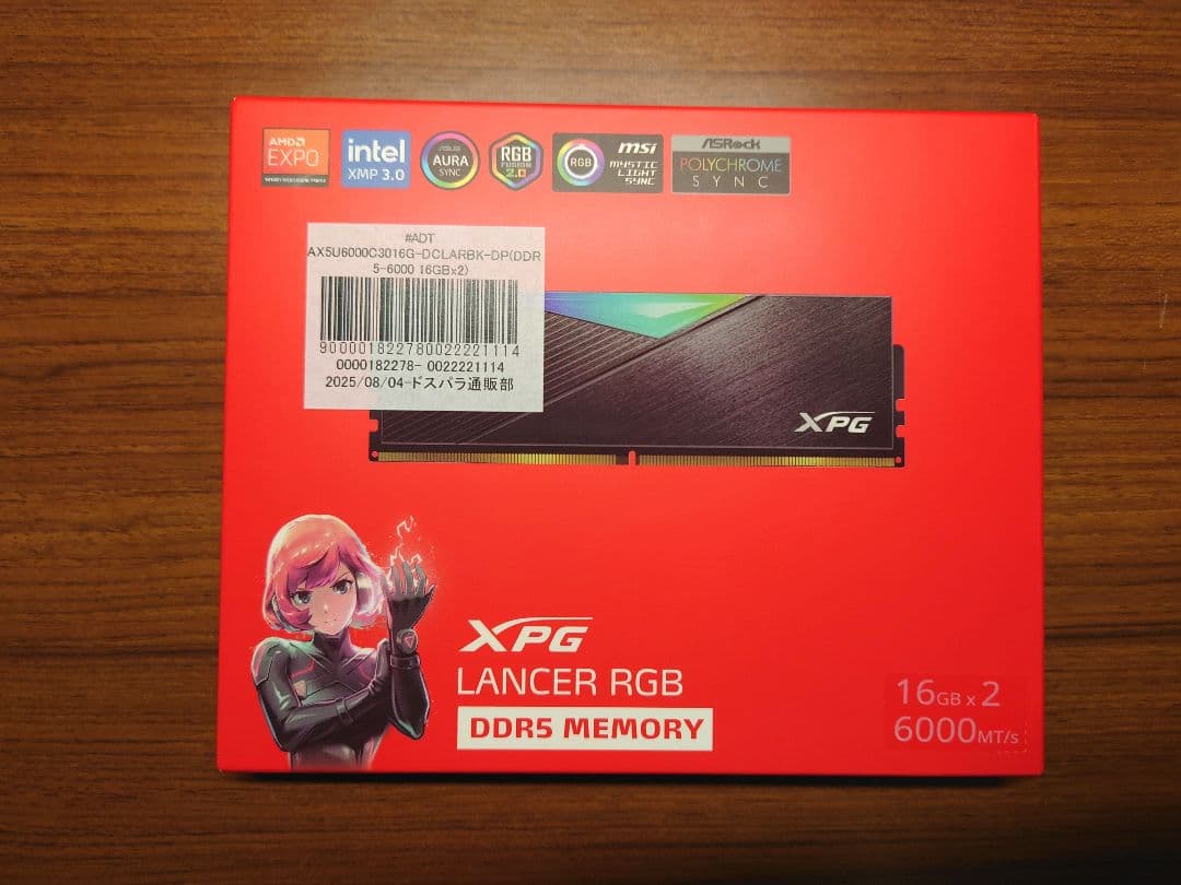 メモリー ADATA AX5U6000C3016G-DCLARBK-DP