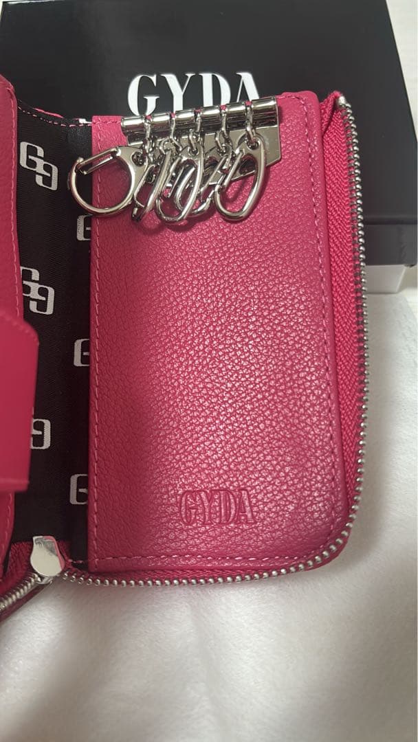 GYDA キーケース ピンク キルティング