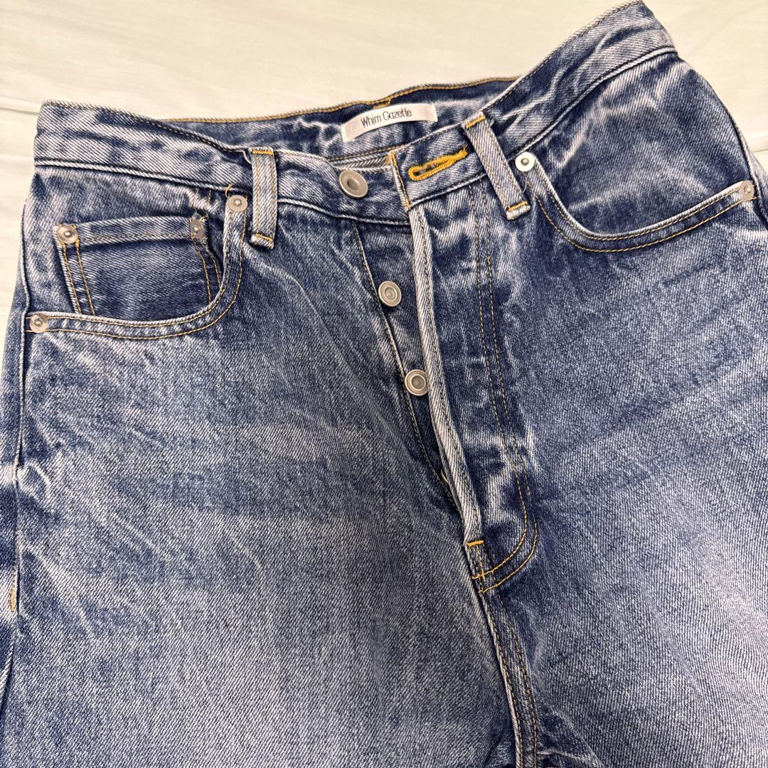 ウィムガゼット　センタープレスワイドデニム　36