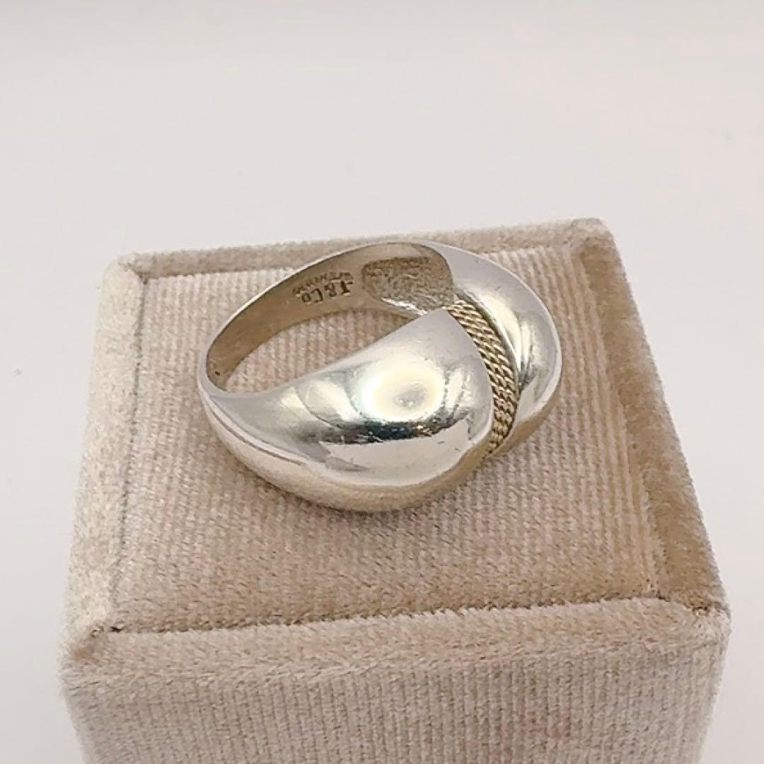 ティファニー　ヴィンテージ　指輪　ツイストロープ　16号　K14＆SV