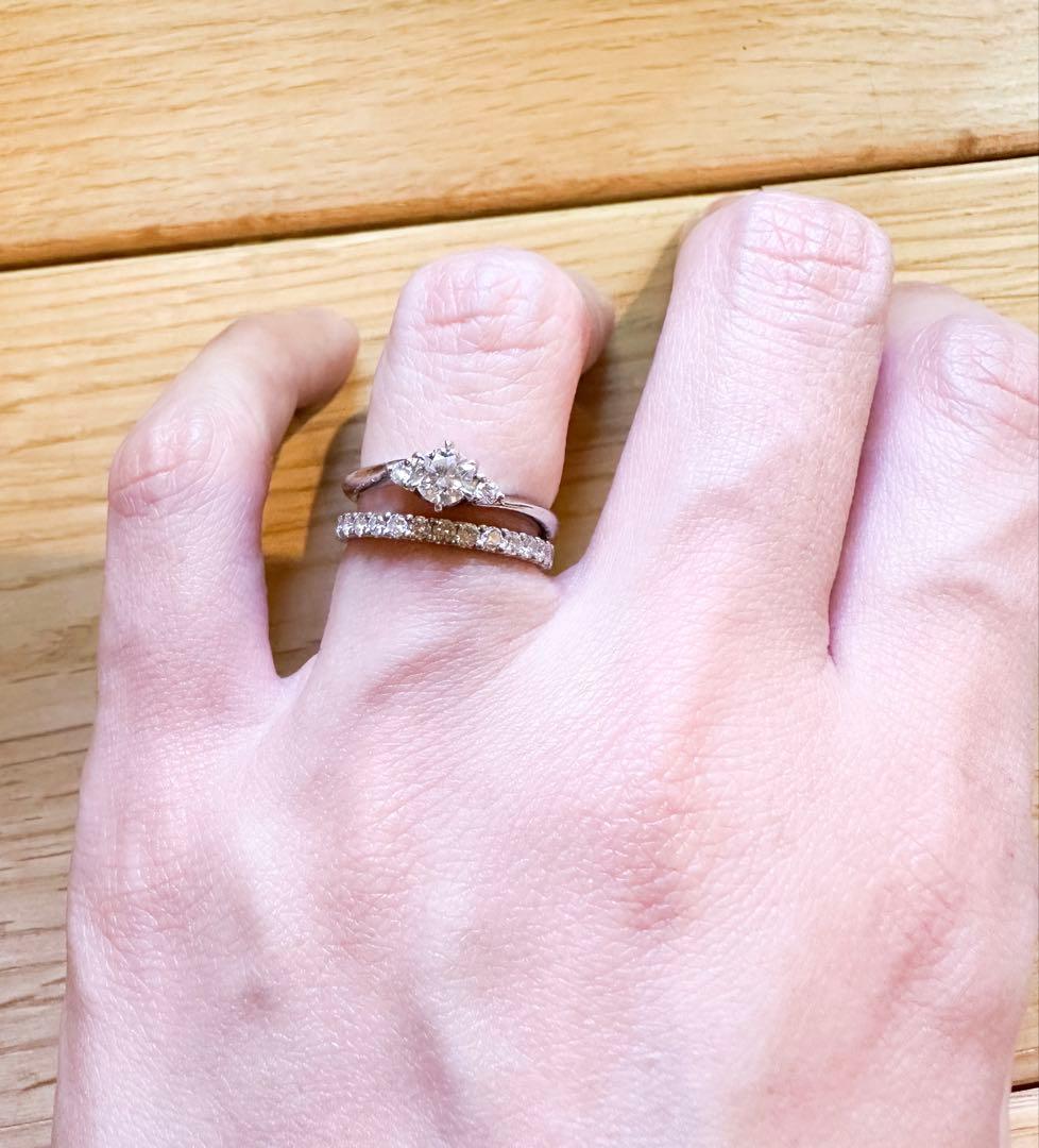 STAR JEWELRY Dカラー PT950 ダイヤモンドリング 7号