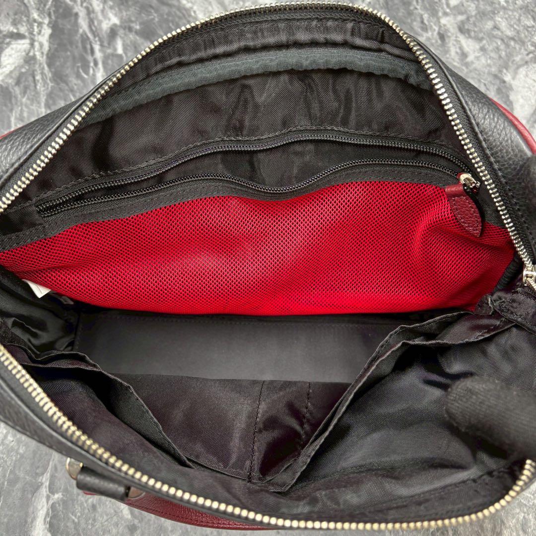 未使用級 タケオキクチ 2wayブリーフケース オールレザー ブラック 現行