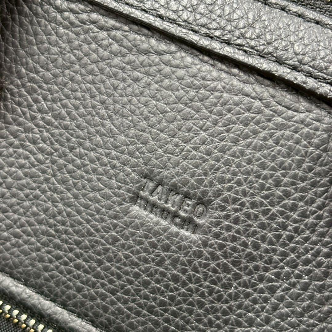 未使用級 タケオキクチ 2wayブリーフケース オールレザー ブラック 現行