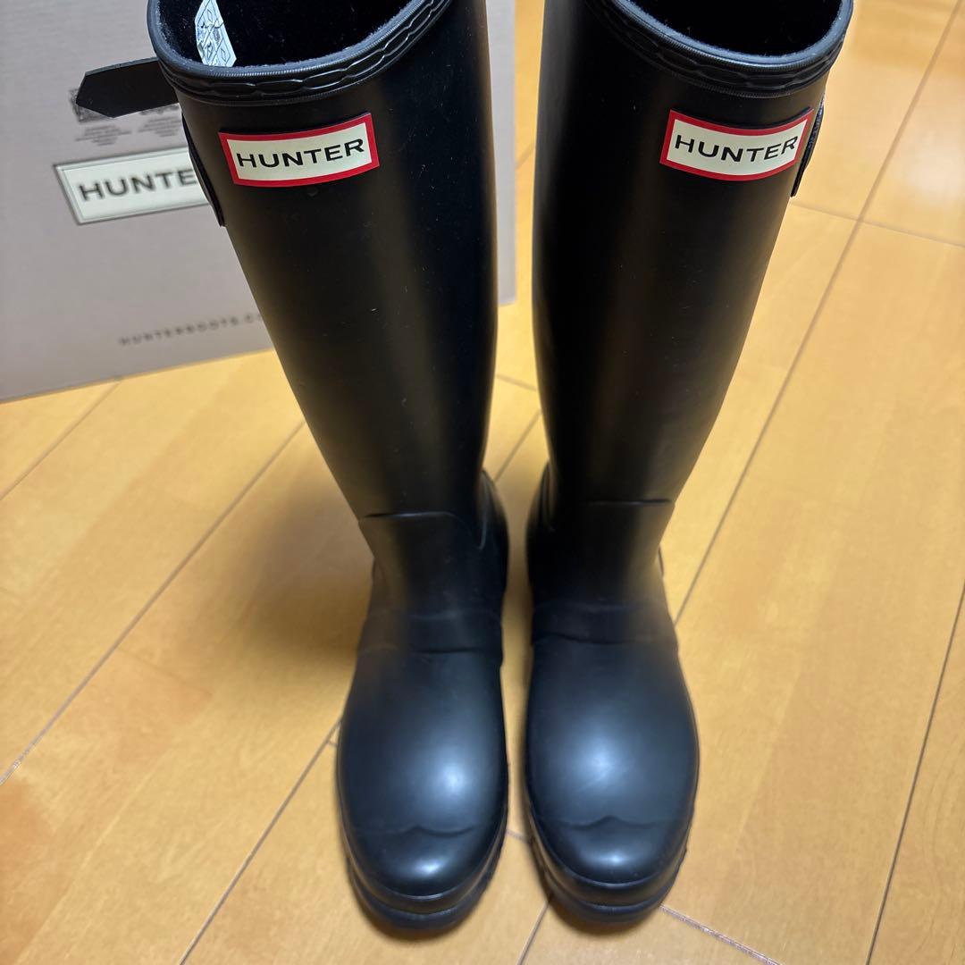 ⭐︎極美品⭐︎HUNTER ブラック ロングブーツ レインブーツ 長靴